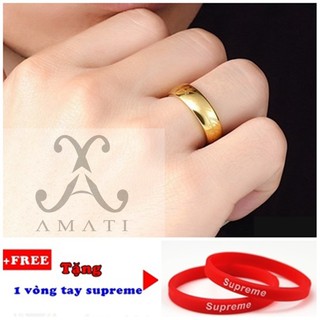 Nhẫn nam họa tiết chữ la mã gtm109 (tặng vòng tay supreme)