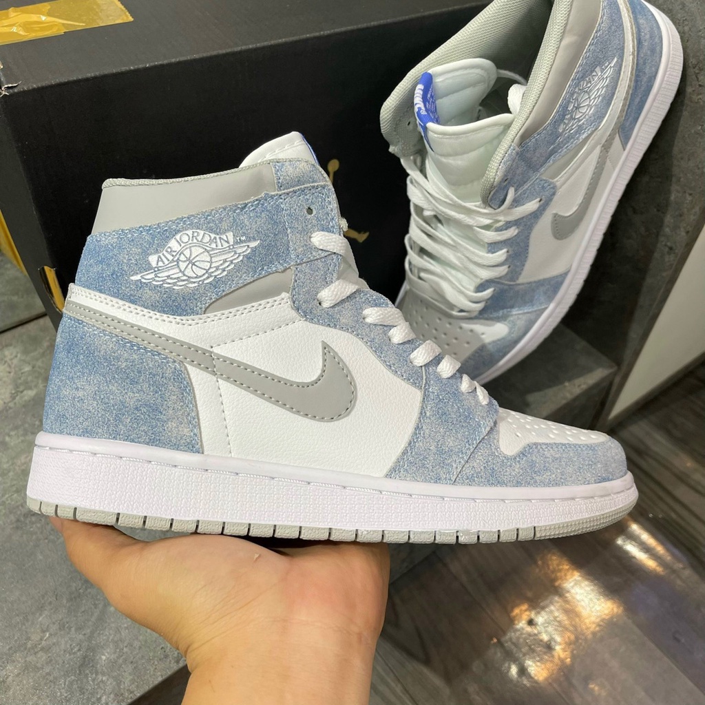 Giày Sneaker Hyper Royal Cao Cổ - Giầy Thể Thao Nam Nữ JD hyper royal xanh nỉ cao cổ hot trend 2022 full box