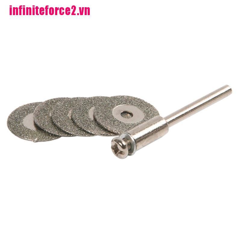 Bộ Mũi Khoan Kim Cương 5 22mm + 1 Trục Cho Dremel