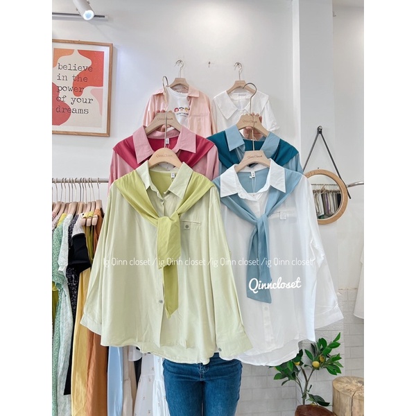 Sơmi kèm khăn ( hàng có sẵn) M563