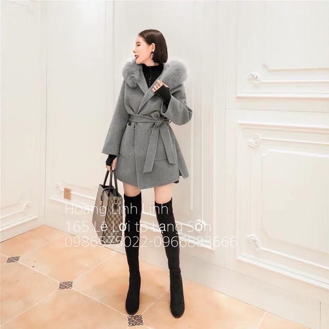 ÁO LEN DẠ VNXK MŨ LÔNG DÁNG DÀI