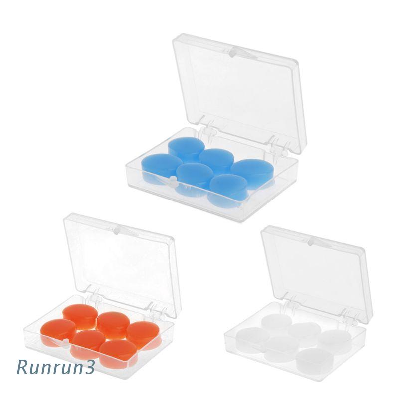 Bộ 6 Nút Bịt Tai Bằng Silicon Mềm Chống Nước Chống Ồn Bảo Vệ Tai Khi Đi Bơi