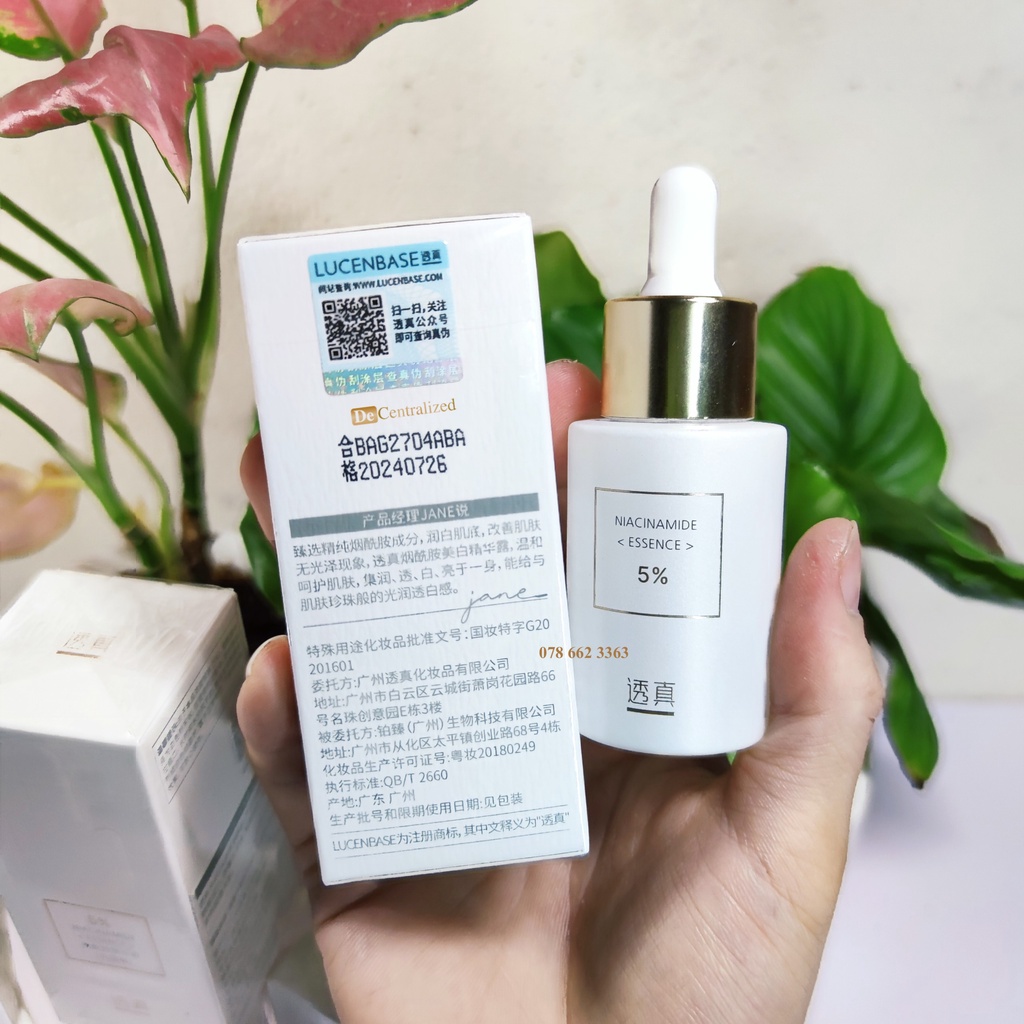 Serum Niacinamide LUCENBASE B3 Essence 3% 5% 10% Giảm Thâm, Serum Trắng Da Giảm Mụn Cấp Ẩm Chống Lão Hoá Kiềm Dầu Cho Da