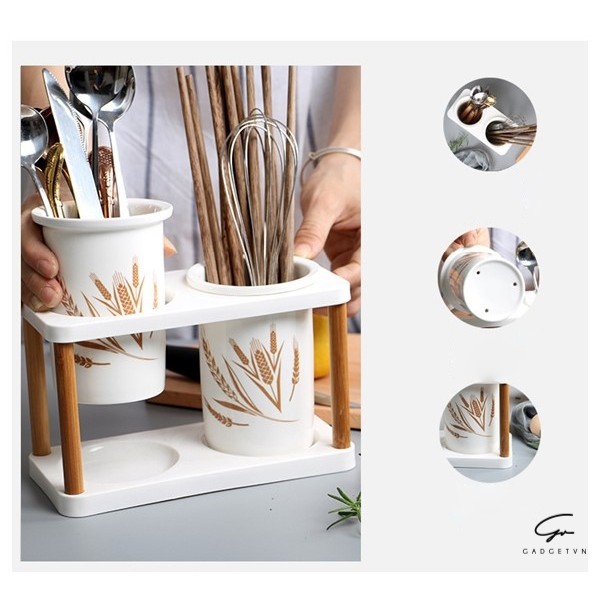 Ống đựng đũa 2 ống | BigBuy360 - bigbuy360.vn