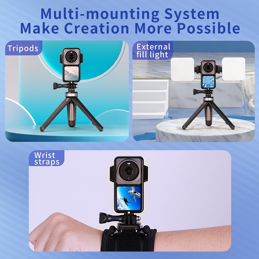 TELESIN Ốp Điện Thoại ABS Có Khung Chống Bụi Chống Rơi Cho DJI Action 2