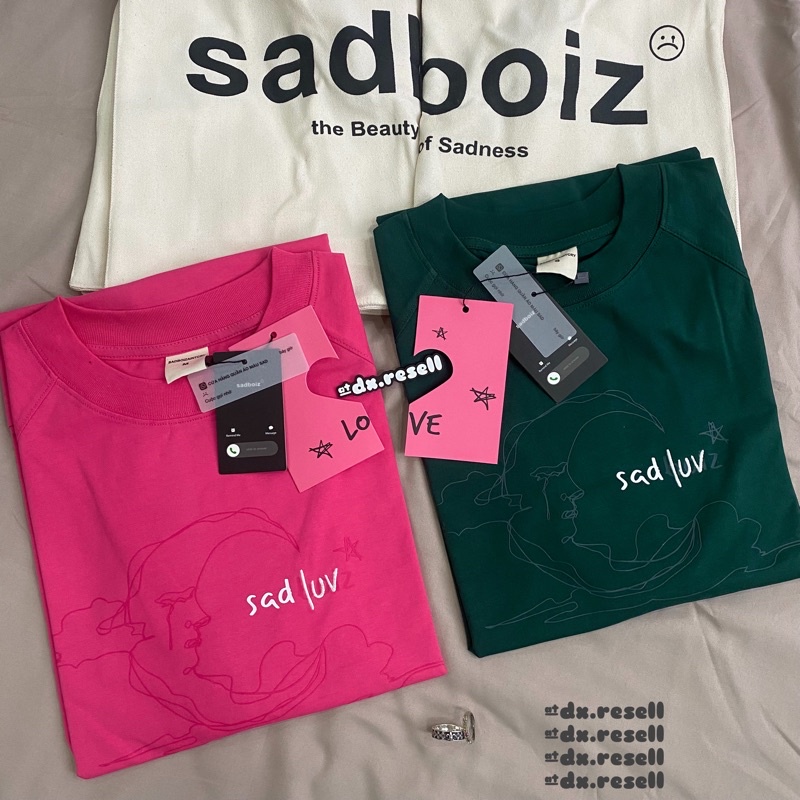Áo thun tay lỡ form rộng SADBOlZ SADLUV TEE  chất cotton TAY THÊU TRÁI TIM phong cách Unisex - T&A Store | BigBuy360 - bigbuy360.vn