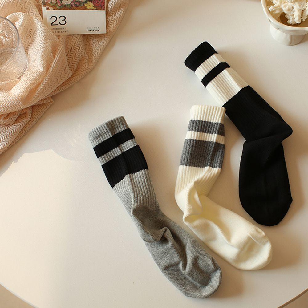 Vớ Cotton Họa Tiết Kẻ Sọc Thoải Mái Thời Trang Nhật Bản Dành Cho Nam VANES1