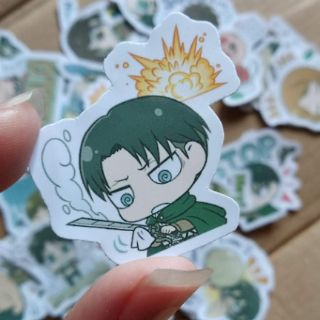 Bộ 40 sticker anime Attack On Titan chibi size 3 cm - LLD078
