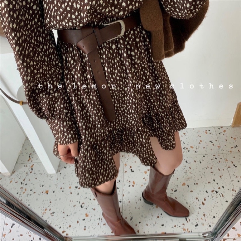 VÁY LIỀN DÀI TAY MÙA THU CỔ TRÒN