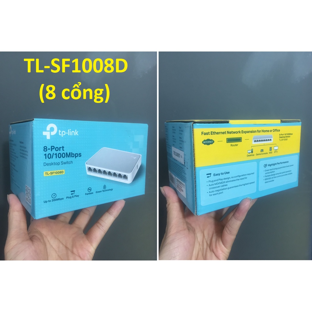 Thiết bị chia cổng mạng LÂN tp-link TL-SF1005D (5 cổng) và TL-SF1008D (8 cổng)