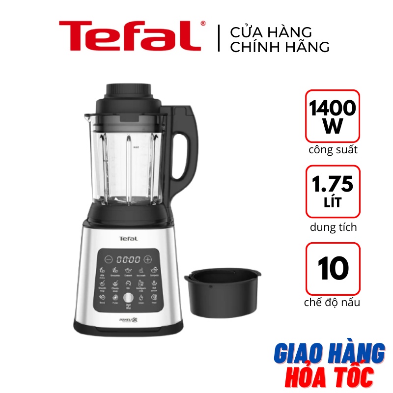 Máy xay sinh tố nấu sữa hạt đa năng 1.75L cối thủy tinh Tefal Perfectmix Cook BL83SD66 1400W - Hàng chính hãng