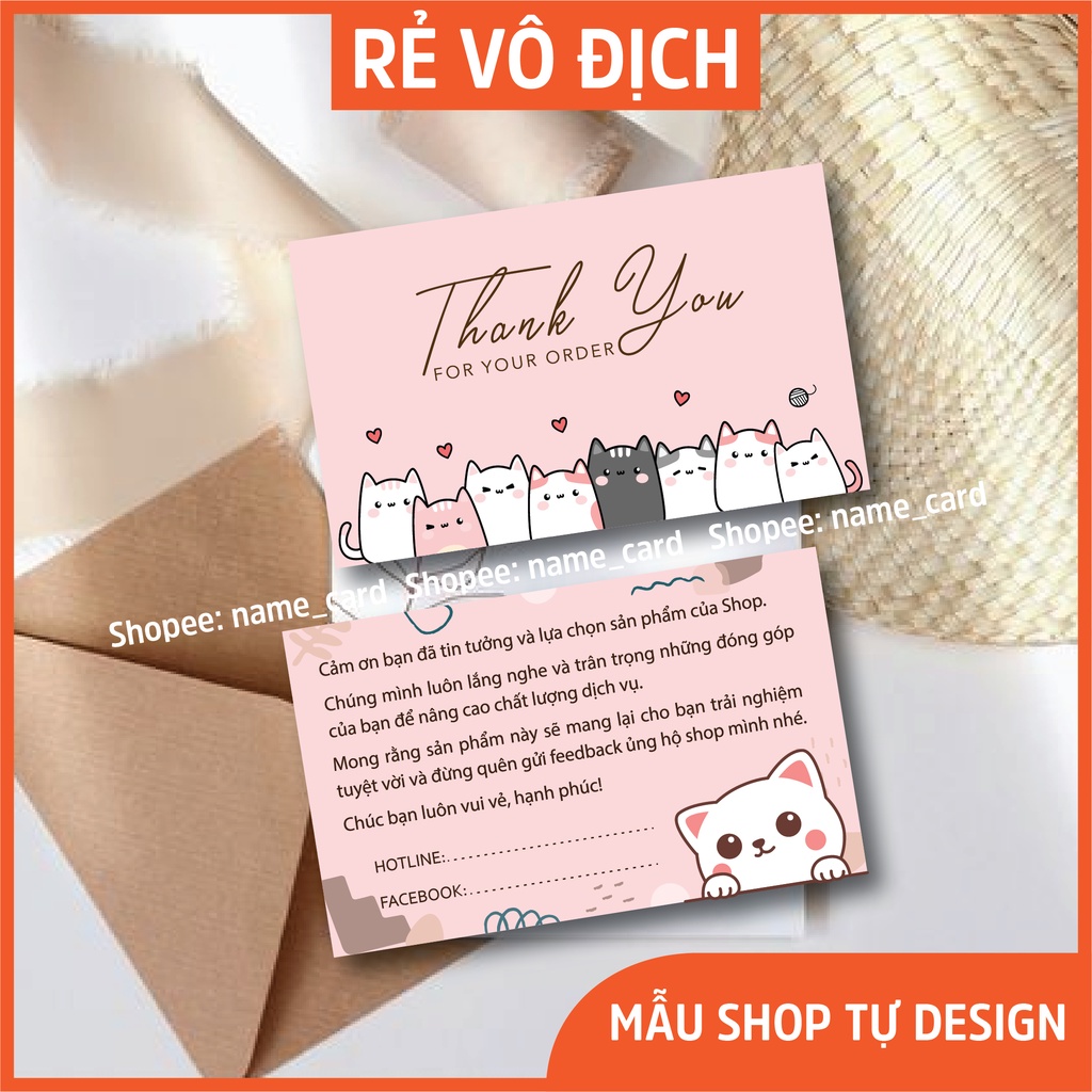 thiệp cảm ơn khách hàng card visit name card giá rẻ đẹp