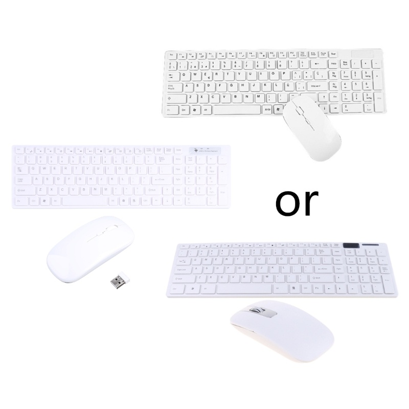 Bộ Bàn Phím Và Chuột Không Dây Hai Kích Thước Yên Tĩnh Cho Windows Máy Tính PC