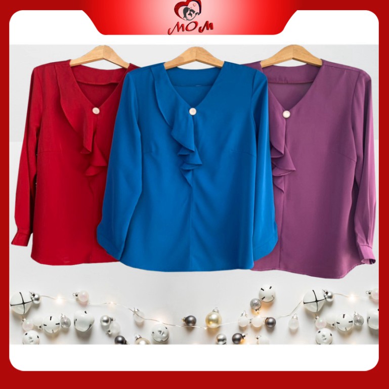🔥BIGSIZE 48-90KG🔥✨hàng Quảng Châu✨ LovMom - Áo Trung Niên Nữ BigSize Dáng Suông Rộng Tay Lỡ Cao Cấp Cho Mẹ Tuổi 50 Tuổ