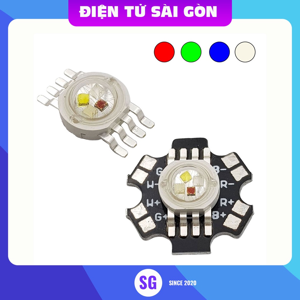 Led RGBW 4x3W 8 chân