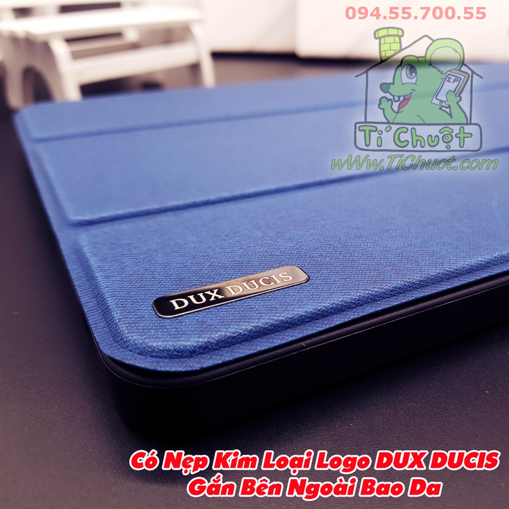 [Chính Hãng DUX DUCIS-Ảnh Thật] Bao da iPad 10.2 Gen 7/8/9 2019/2020/2021 DOMO Series Khay Dẻo Vải Jean Có Khay Bút