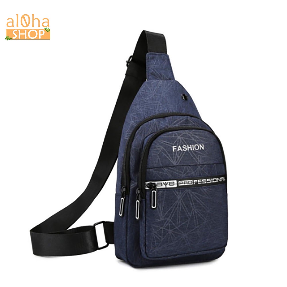 Túi đeo chéo vải Canvas T0176 unisex nam nữ phong cách trẻ trung đường phố - al0ha Shop