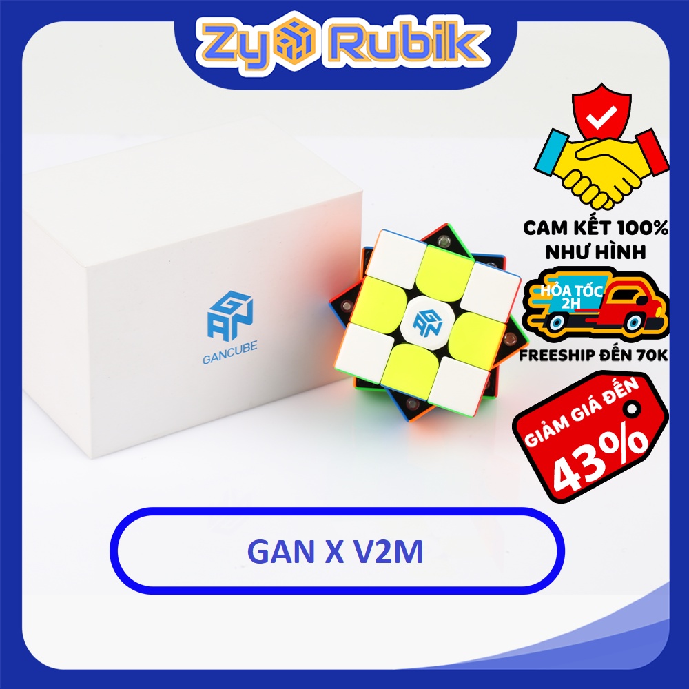 Rubik 3x3 Gan X Stickerless Version 2 phiên bản có nam châm - ZyO Rubik