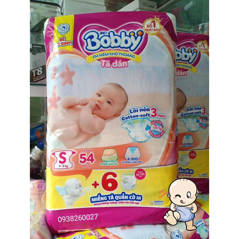 Tã bĩm dán Bobby S54