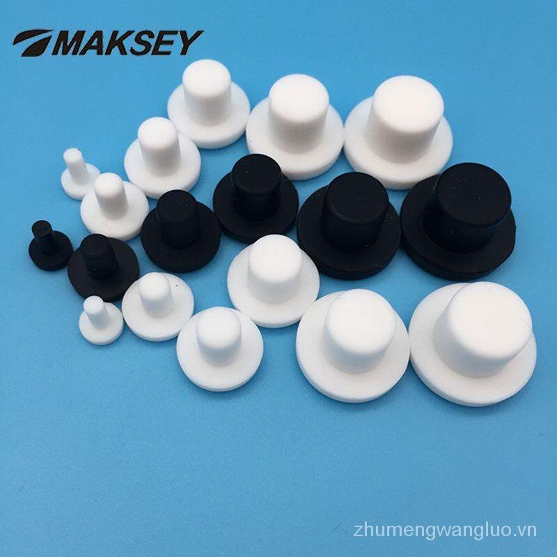 Maksey Nút Bịt Lỗ Nam Bằng Cao Su Nút Chặn Chữ T Bằng Silicon Nút Bịt Ống Nghiệm Tròn Bằng Nhựa 6.5Mm 7Mm 7.5Mm 8Mm 8.5M Mặt Nạ Che Khe Hở