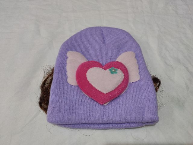 Nón len tóc giả cho bé gái