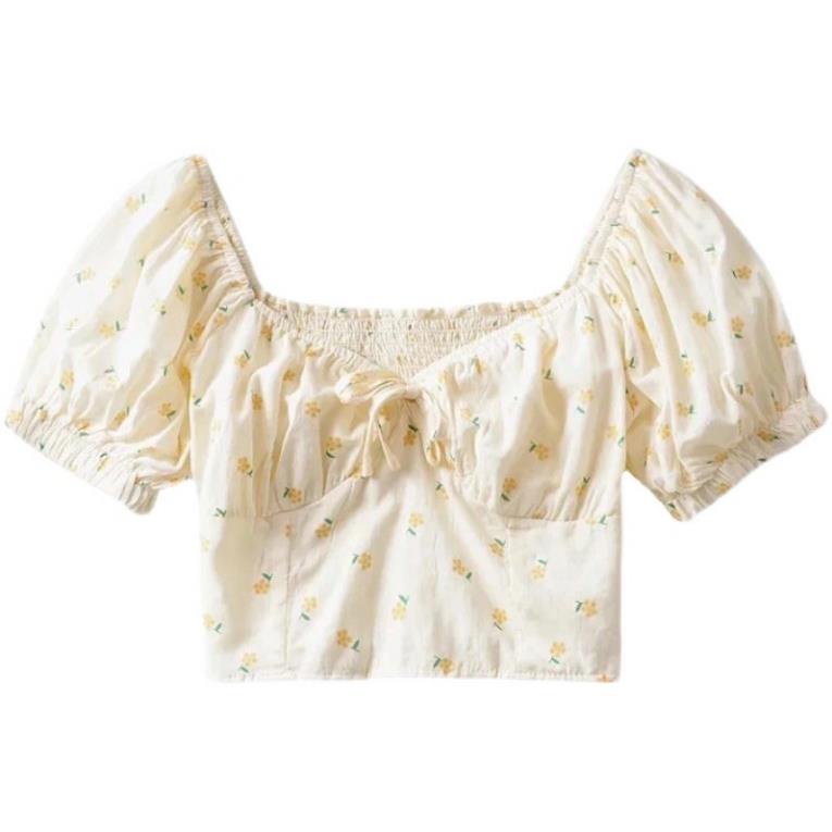 NEW ARRIVALS HÀNG SĂN - ÁO CROTOP HOA NHÍ BO LƯNG KÈM ẢNH THẬT