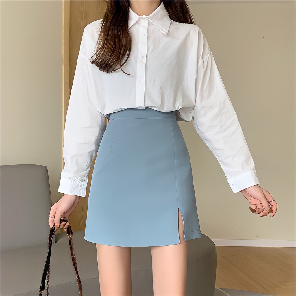 Chân Váy Chữ A Ngắn Xẻ Trước Có Quần Chống Lộ CV02, Chân Váy Công Sở Xẻ Đùi Dáng Ngắn Tôn Dáng | BigBuy360 - bigbuy360.vn