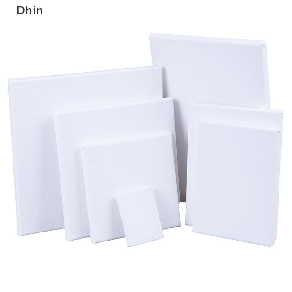 [Dhin] Bảng Vẽ Tranh Sơn Dầu Nghệ Thuật Vải Canvas Mini Màu Trắng Trơn Co Giãn