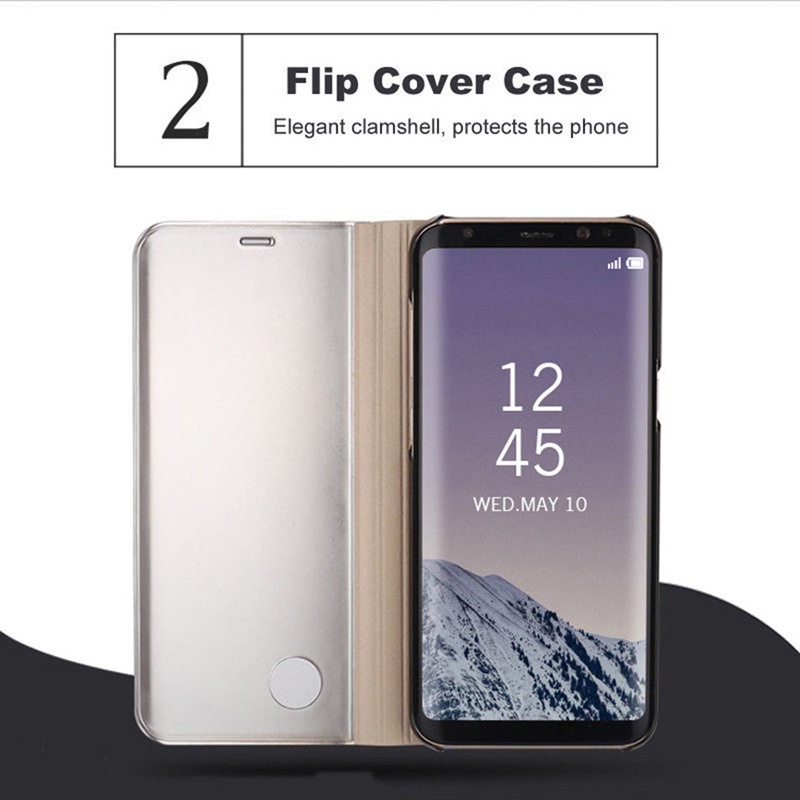 Ốp Điện Thoại Nắp Lật Mặt Gương Chống Sốc Cho Samsung A13 A22 A33 A53 A73 A21S 5G 4G