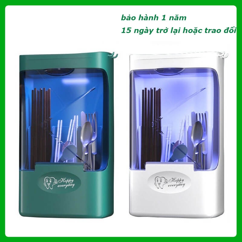 Máy tiệt trùng bằng tia cực tím cho đũa, thìa cao cấp Xả nước tránh ẩm mốc, bảo vệ sức khỏe [BẢO HÀNH 1 NĂM ]