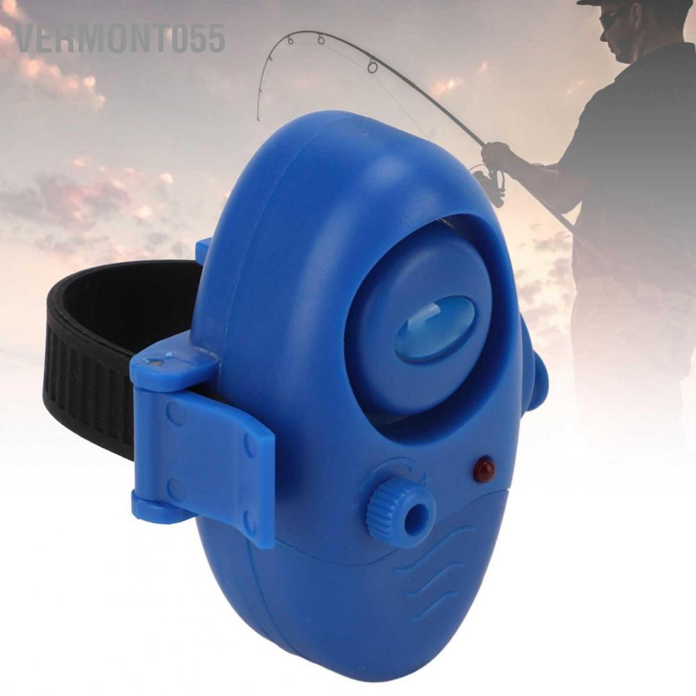 Vermont055 Vermont055 Cảnh báo Cắn cá Màu xanh da trời ABS Điện tử Chống mài mòn Cá LED Chỉ Âm thanh Dụng cụ Câu Phụ kiện