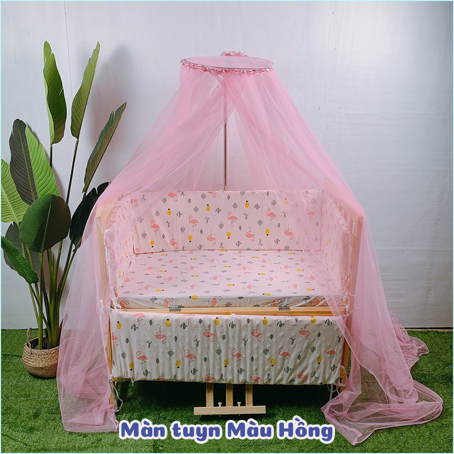 Bộ Khung Treo Màn Cũi,  Màn Tuyn Có 3 Màu Sắc Có Cửa Cho Bé BeBe Moon