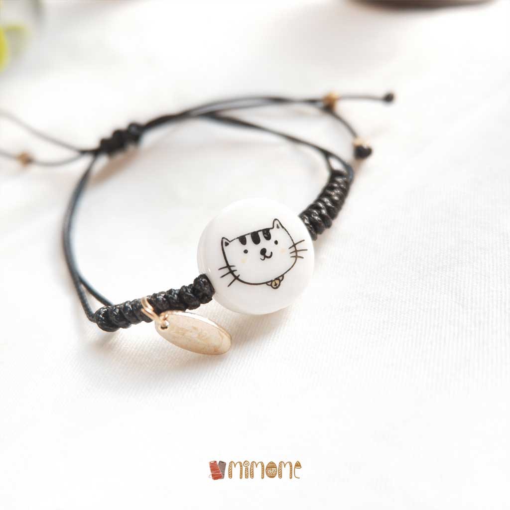 Vòng gốm mèo và xương cá dây rút | BigBuy360 - bigbuy360.vn
