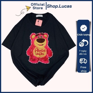 Áo Thun Gấu Dâu Lotso Hugging Bear Nam Nữ Áo phông Unisex vải cotton thoáng mát cổ tròn 005 - shop.lucas