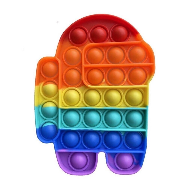 Pop it Among Us cầu vồng cỡ lớn chất liệu cao cấp - Pop it fidget …