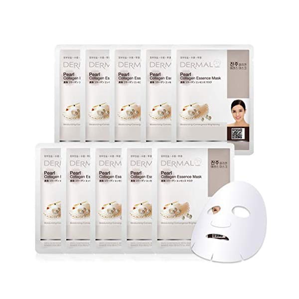 [QUÀ TẶNG] Mặt nạ chiết xuất từ collagen và ngọc trai Dermal Pearl Collagen Essence Mask 23g