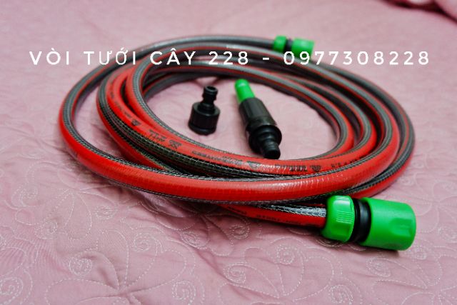 Bộ 10 mét dây vòi xịt tăng áp rửa xe, tưới cây siêu bền
