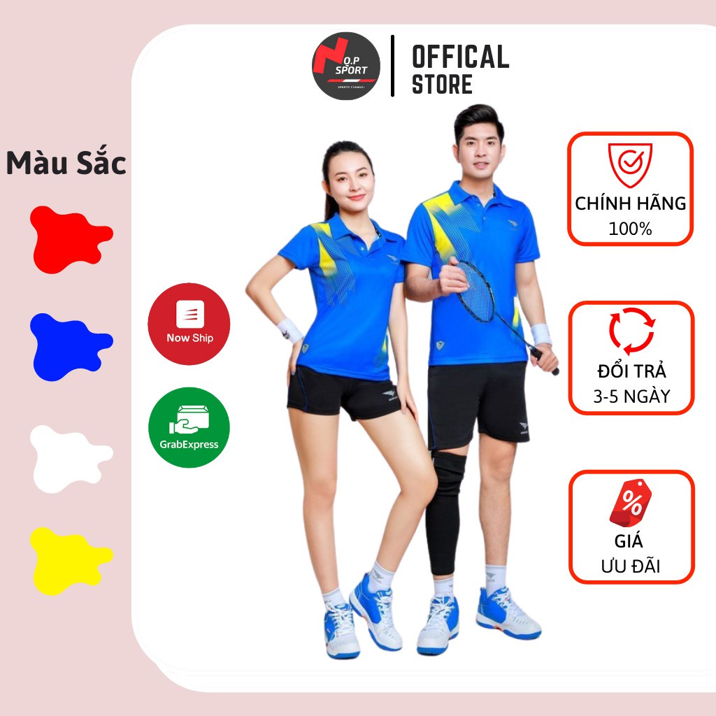 Bộ Quần Áo Cầu Lông Nam Nữ Thương Hiệu HIWING Chất Vải Mè Thun Thái Co Dãn Đa Chiều Cao Cấp Mẫu W1 🥇