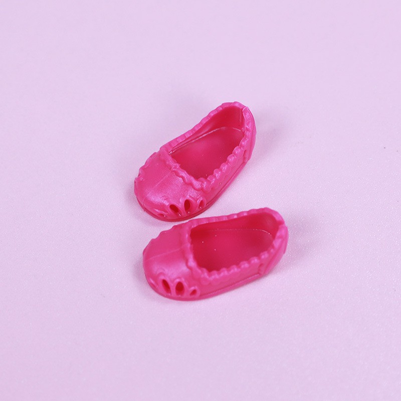 Set 4 Đôi Giày Nhựa Mini Cho Búp Bê BJD 16 Cm Tỉ Lệ 1 / 12