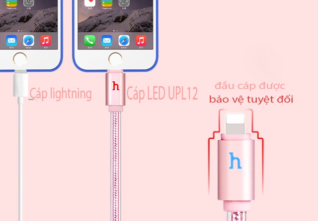 Cáp sạc Hoco UPL12 báo pin đầy chống đức - Sạc UPL12 cho Iphone chính hãng