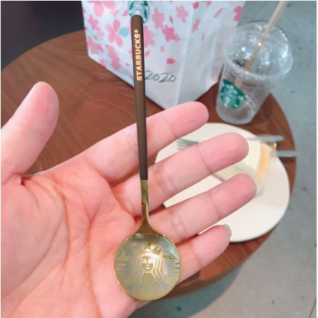 Bộ 4 c thìa inox cao cấp Starbuck độc đáo ấn tượng có hộp đựng KT: 15,8x4,5cm (ảnh thật)