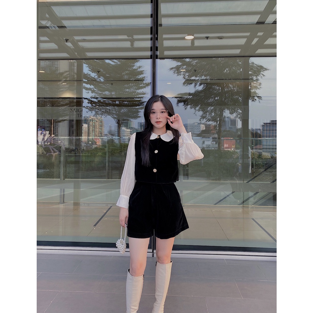 Set áo kiểu tay phồng nhung THE CIU - Aiko Velvet Set