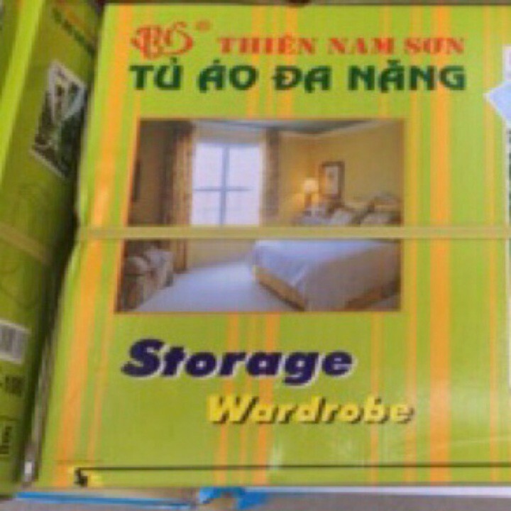 Tủ vải đựng quần áo treo đồ 2 buồng khung thép mới về