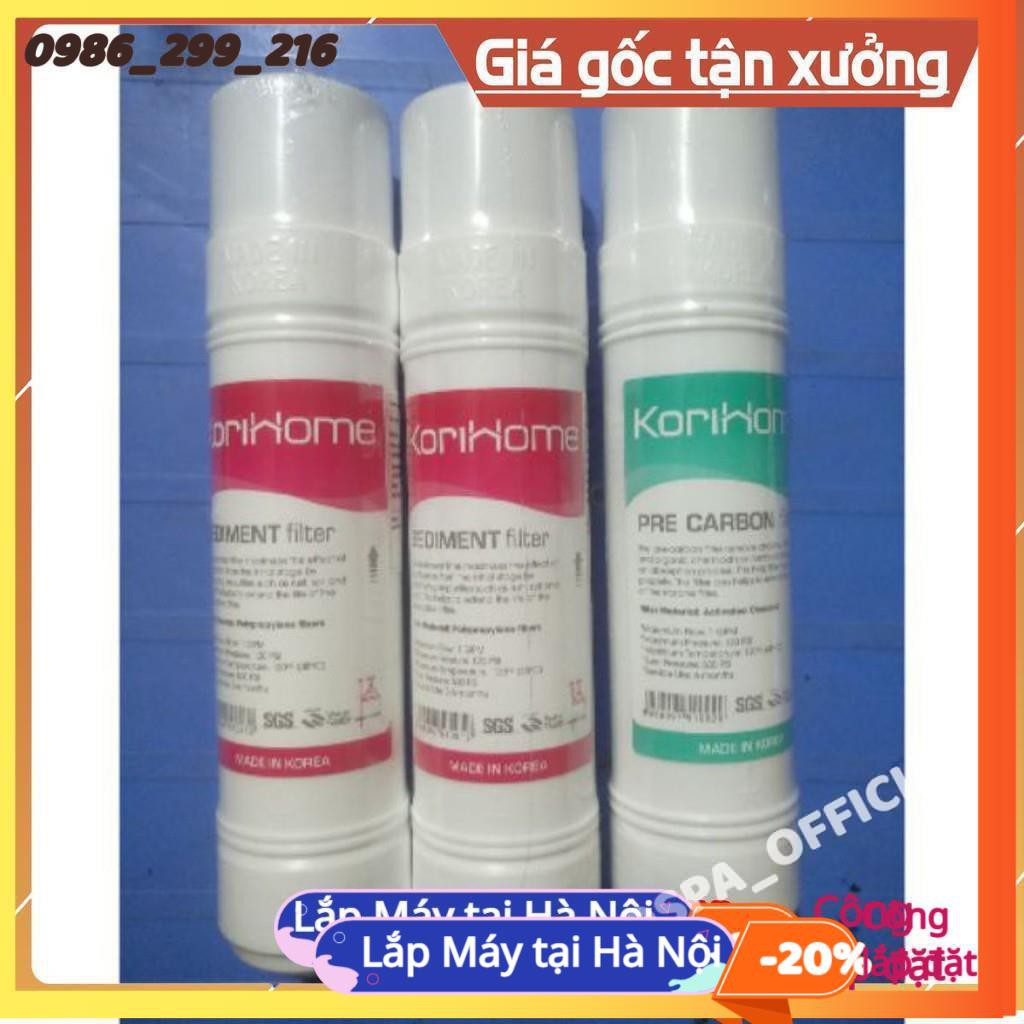 Lõi Lọc Nước Số 123 Korihome Chuẩn Hàn Quốc 👉Bộ 3 lõi lọc thô Korihome:  2 lõi Sediment và 1 lõi Pre