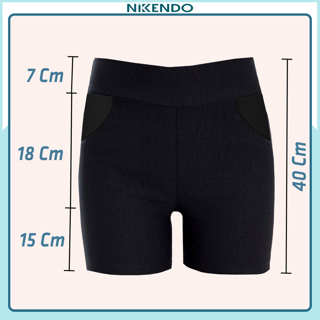 Legging Đùi Nữ Nikendo Cạp Cao Quần Biker Short Chất Umi Dày Mềm Co Giãn LG1