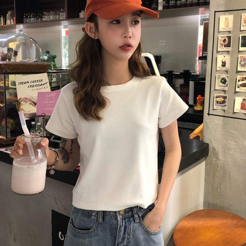 Áo Thun Nữ Cổ Tròn Ngắn Tay Thời Trang