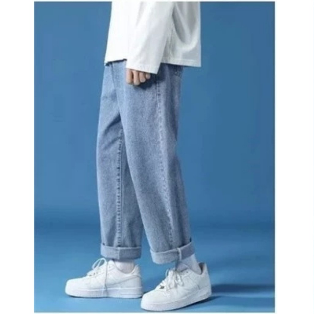 Quần baggy jean nam dáng suông ống rộng jeans unisex