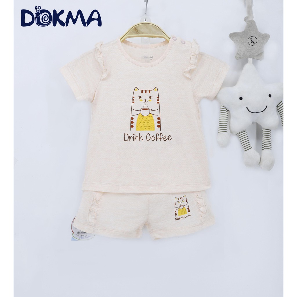 DB467 Bộ quần áo cộc tay cài vai Dokma (6-24M)