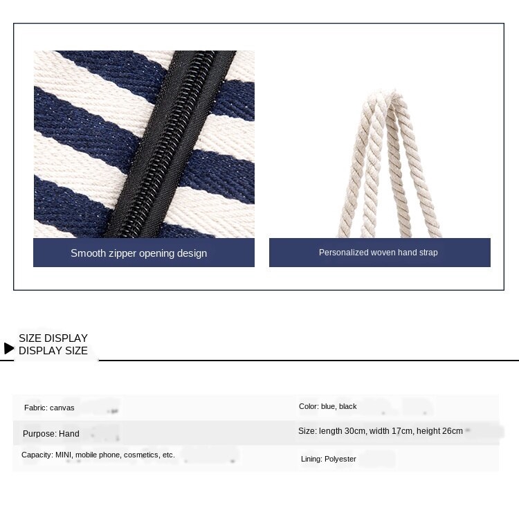 Túi Đeo Vai Bằng cotton In Họa Tiết Sọc Sáng Tạo Thời Trang Mùa Hè Phong Cách Âu Mỹ Dành Cho Bạn Nữ