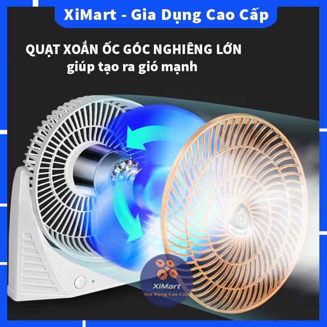 [MỚI 2021] Quạt Tích Điện Mini Để Bàn PIN 2000mA Dùng 8 Giờ 3 Chế Độ Gió Mạnh Mẽ - Quạt Mini Sạc USB Tích Điện - XiMart